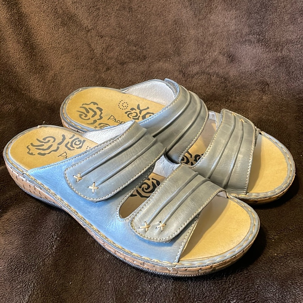 Propet June Sandals Denim Blue Size 8.5